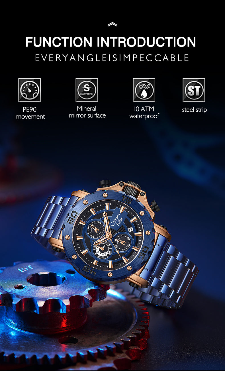 Waterproof Oversized Luxury Watch For Men - 9841