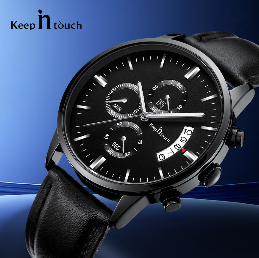 Keep n Touch Analog Watch - For Men KnT-1023 Leather-Chronograph-Watch