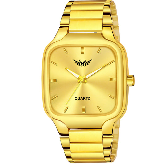 Premium Quality Square Stainless Steel Watch For Men - 8186
