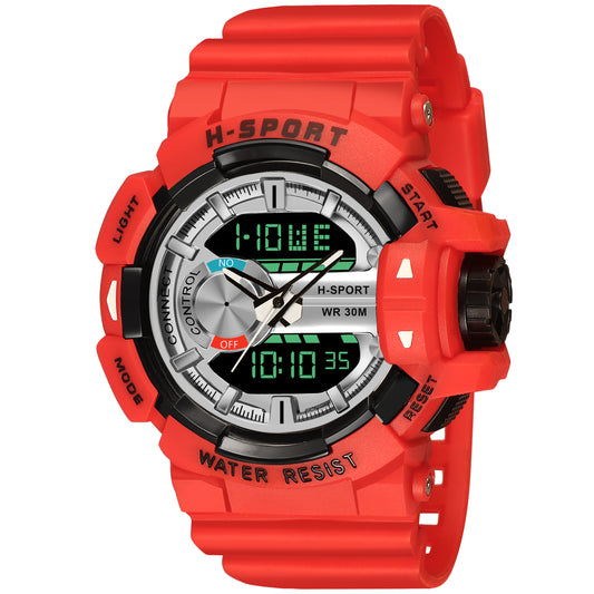 Digital Analog Men Sports Watch Waterproof Watch - 9010