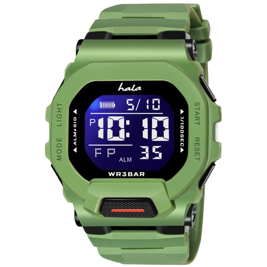 Premium Multi Function Hybrid Square Dial Watch - 1035