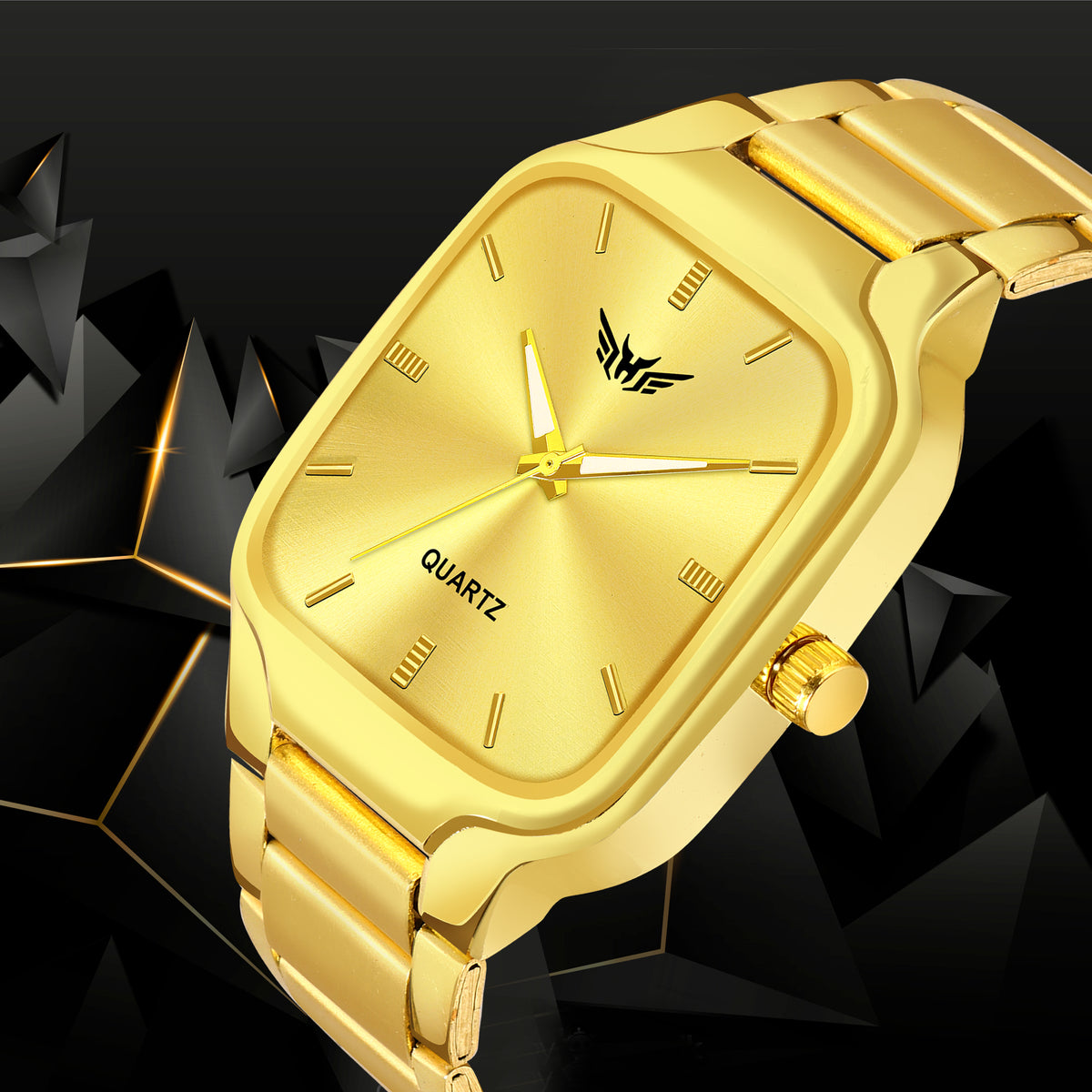 Premium Quality Square Stainless Steel Watch For Men - 8186