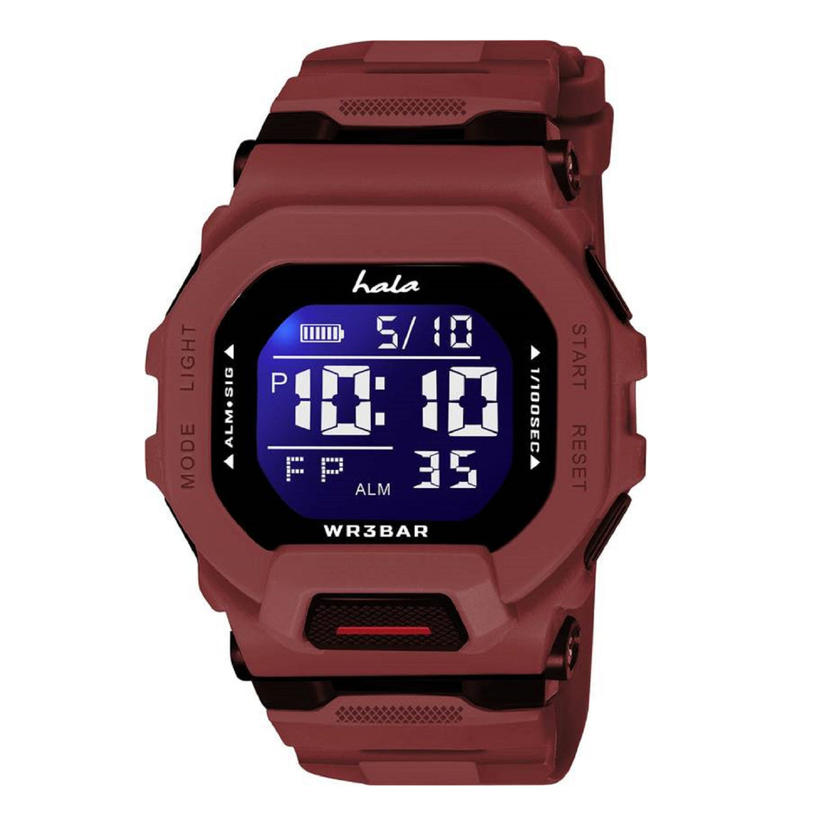 Premium Multi Function Hybrid Square Dial Watch - 1035