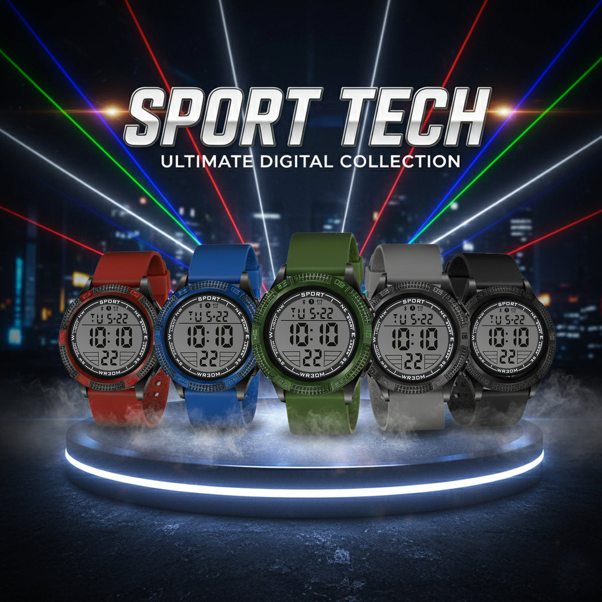 Aero Sports Night Run Outdoor Digital Watch - 1192