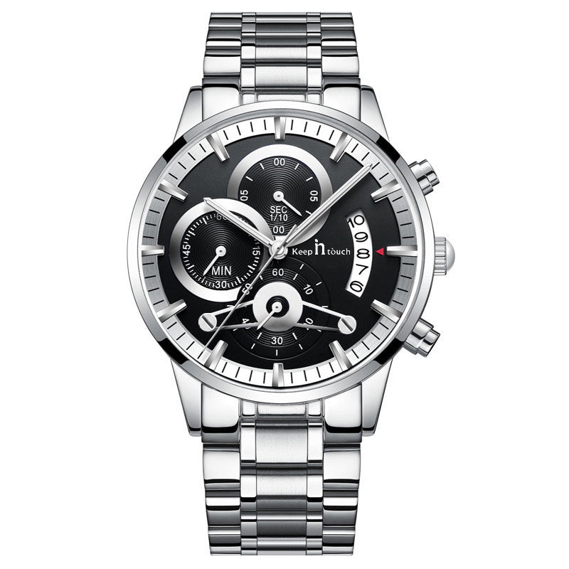 Keep n Touch Premium Moonphase Chronograph Series - For Men KnT-1025 Stainless Steel-Watch