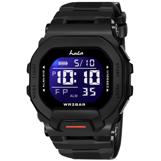 Premium Multi Function Hybrid Square Dial Watch - 1035