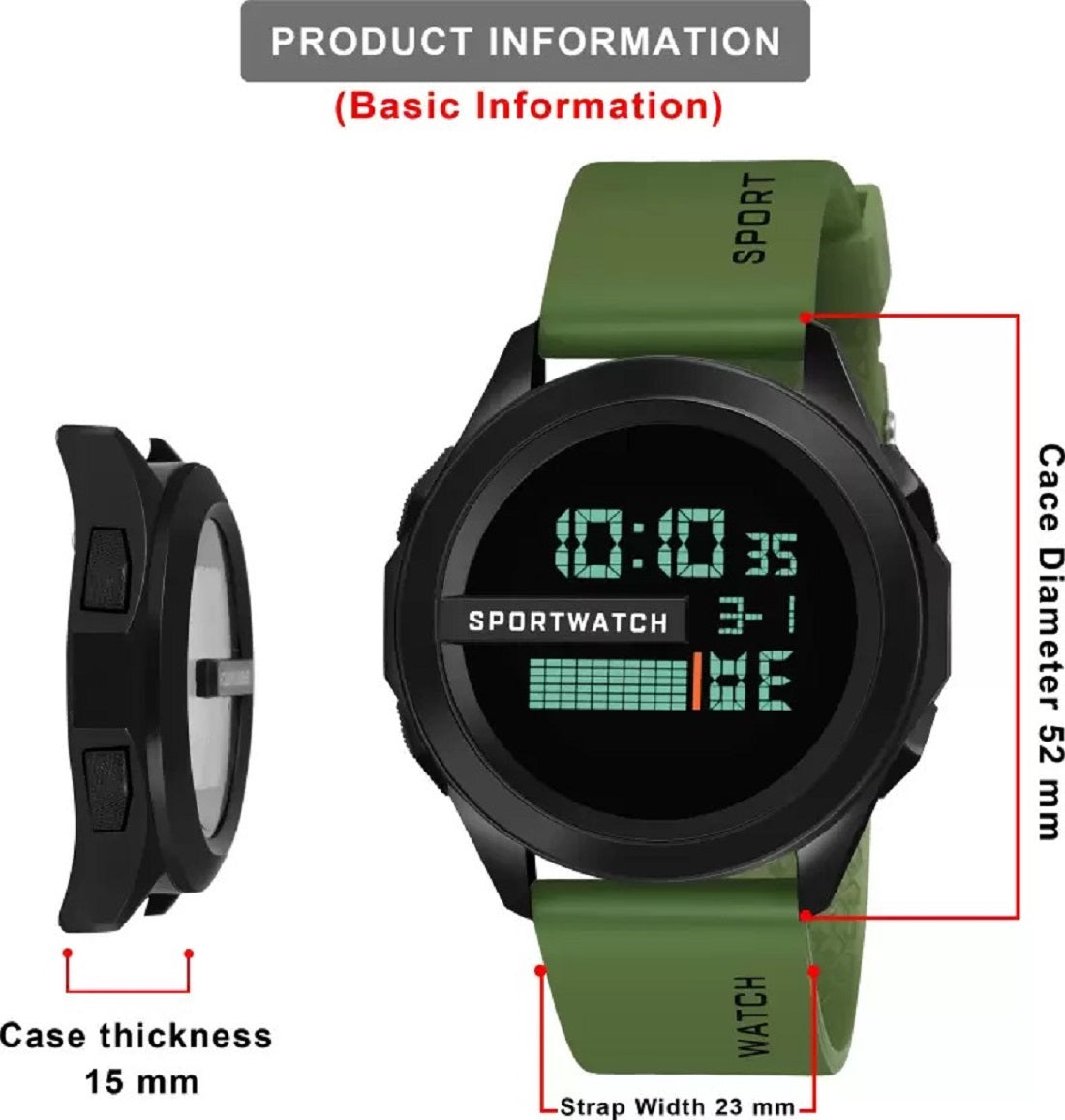 Multifunction Stylish Wrist Digital Watch For Men - 1140