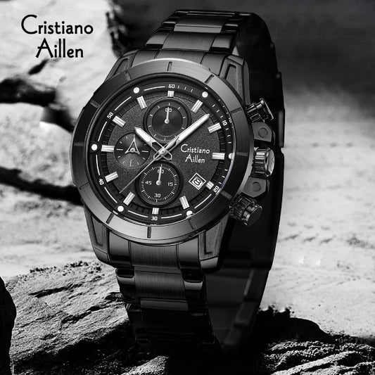 Multifunction Analog Black Sub-Dials & Date Watch Men - 8893