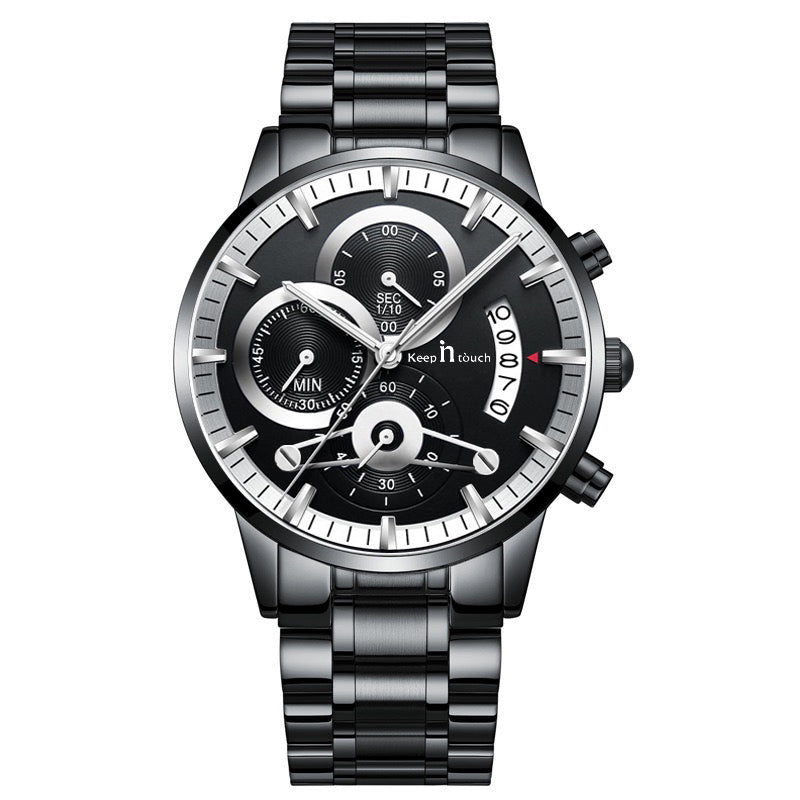Keep n Touch Premium Moonphase Chronograph Series - For Men KnT-1025 Stainless Steel-Watch