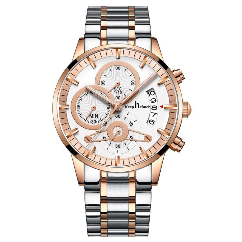 Keep n Touch Premium Moonphase Chronograph Series - For Men KnT-1025 Stainless Steel-Watch