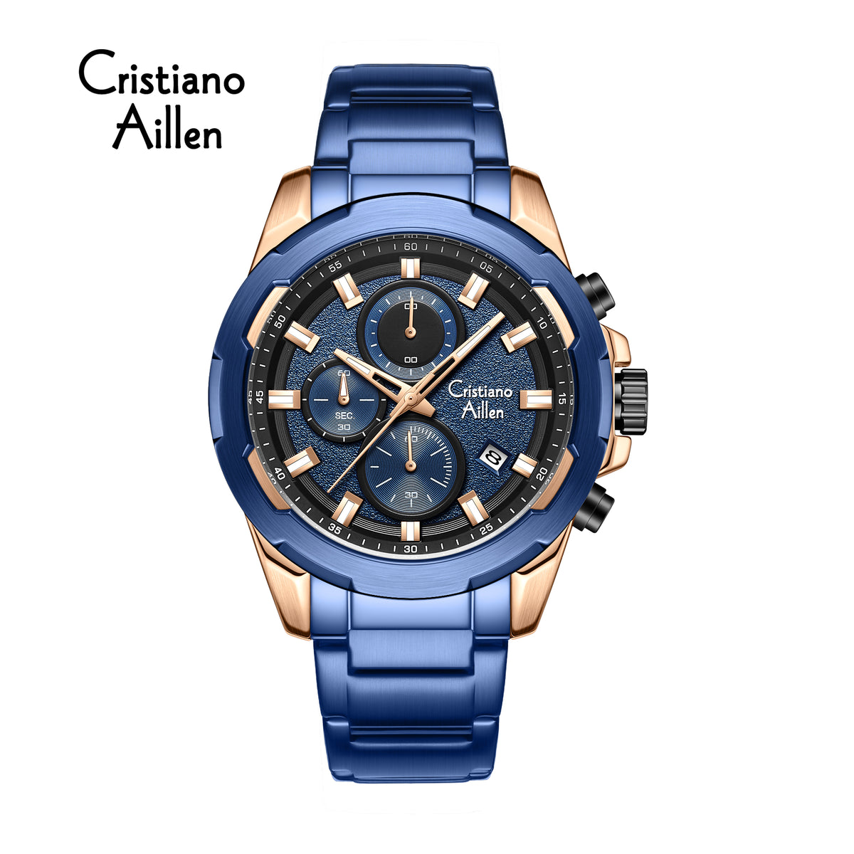 Luxury Waterproof Chrono Oversized Watch - 8888