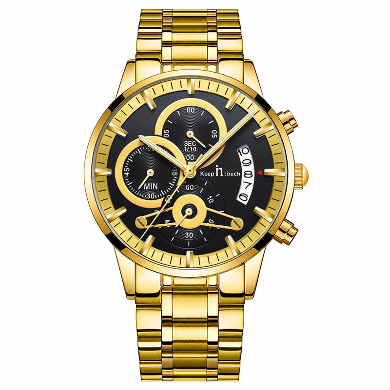 Keep n Touch Premium Moonphase Chronograph Series - For Men KnT-1025 Stainless Steel-Watch