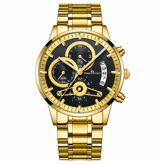 Keep n Touch Premium Moonphase Chronograph Series - For Men KnT-1025 Stainless Steel-Watch