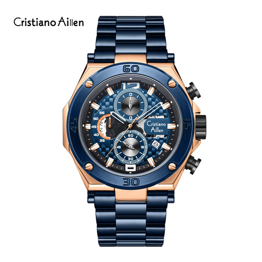Oversized Luxury Waterproof Chrono Watch For Men - 9839