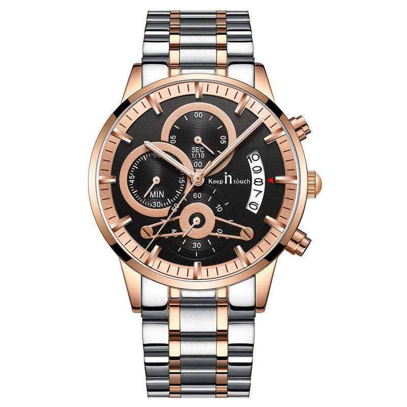 Keep n Touch Premium Moonphase Chronograph Series - For Men KnT-1025 Stainless Steel-Watch