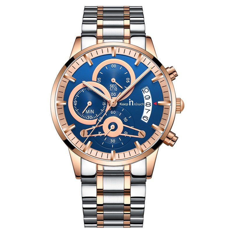 Keep n Touch Premium Moonphase Chronograph Series - For Men KnT-1025 Stainless Steel-Watch