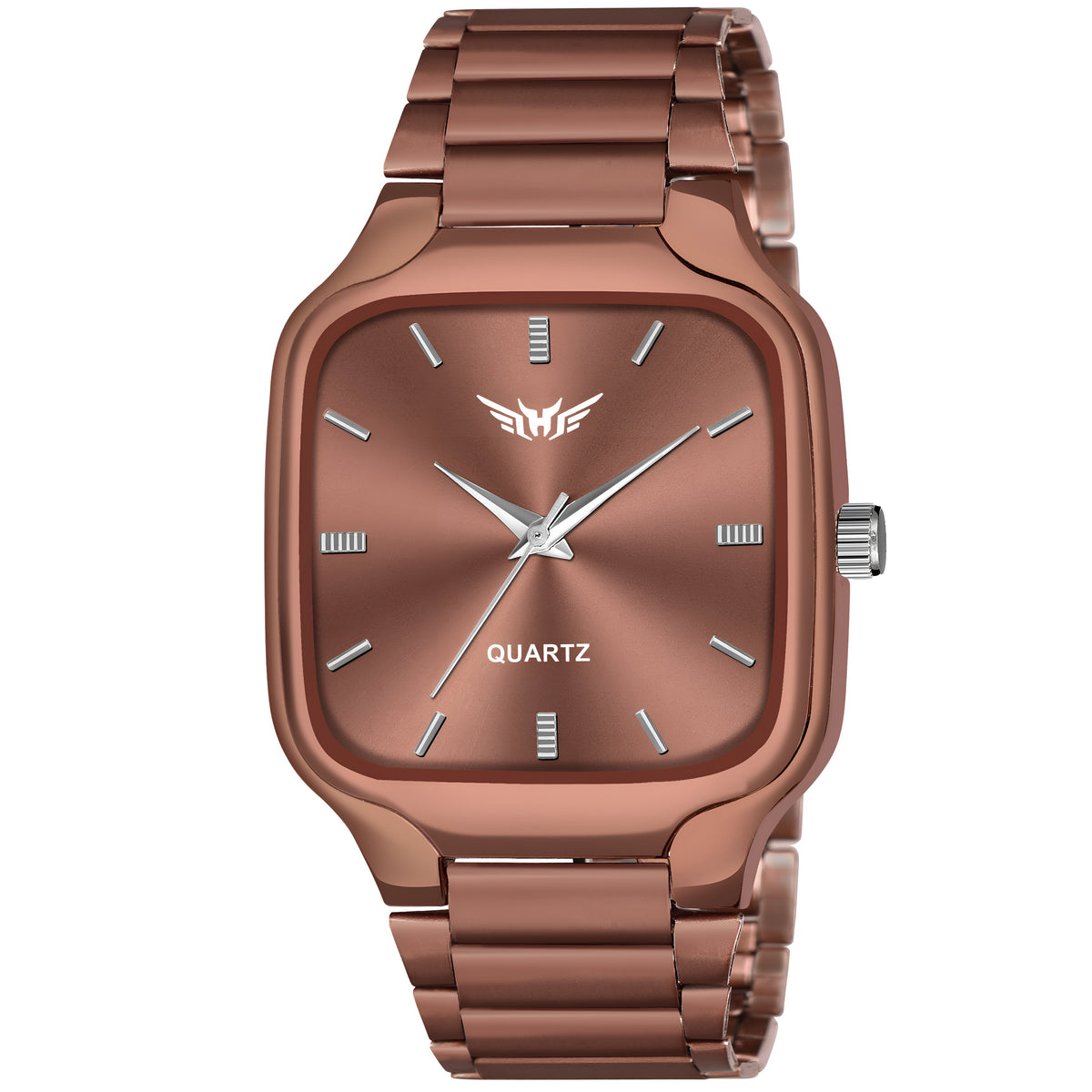 Premium Quality Square Stainless Steel Watch For Men - 8186