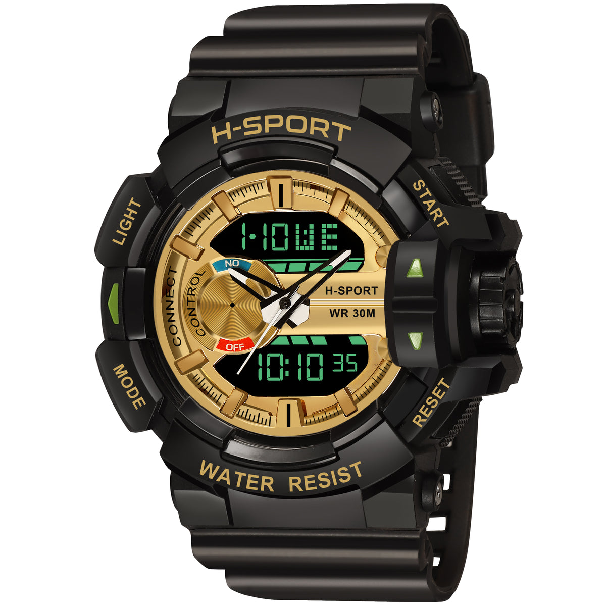 Digital Analog Men Sports Watch Waterproof Watch - 9010