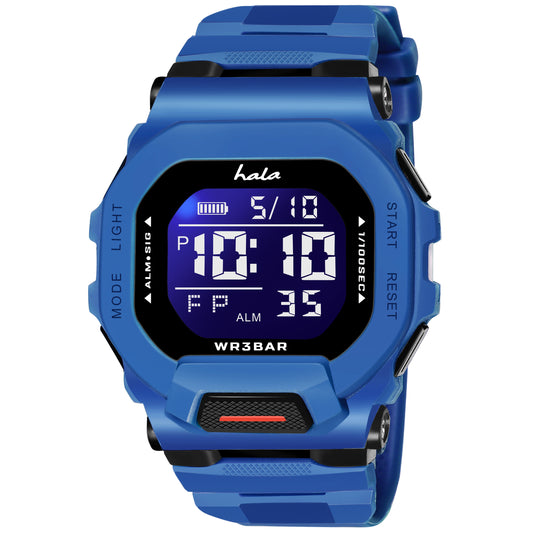 Premium Multi Function Hybrid Square Dial Watch - 1035