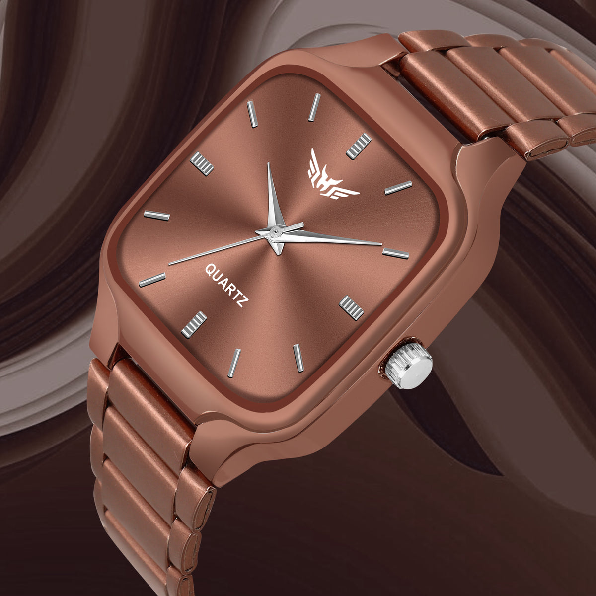 Premium Quality Square Stainless Steel Watch For Men - 8186