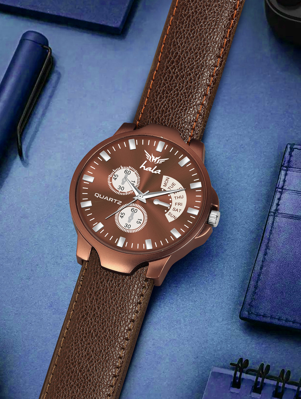 Elite Gents With Self Adjustable chronograph Watch - 1041