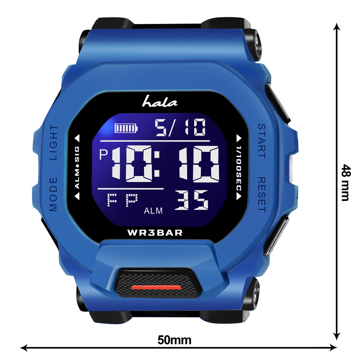 Premium Multi Function Hybrid Square Dial Watch - 1035