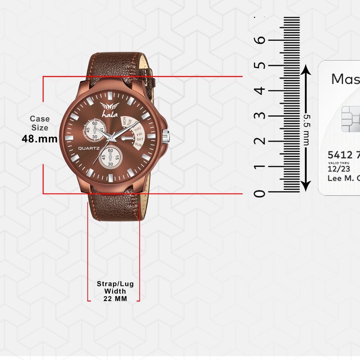 Elite Gents With Self Adjustable chronograph Watch - 1041