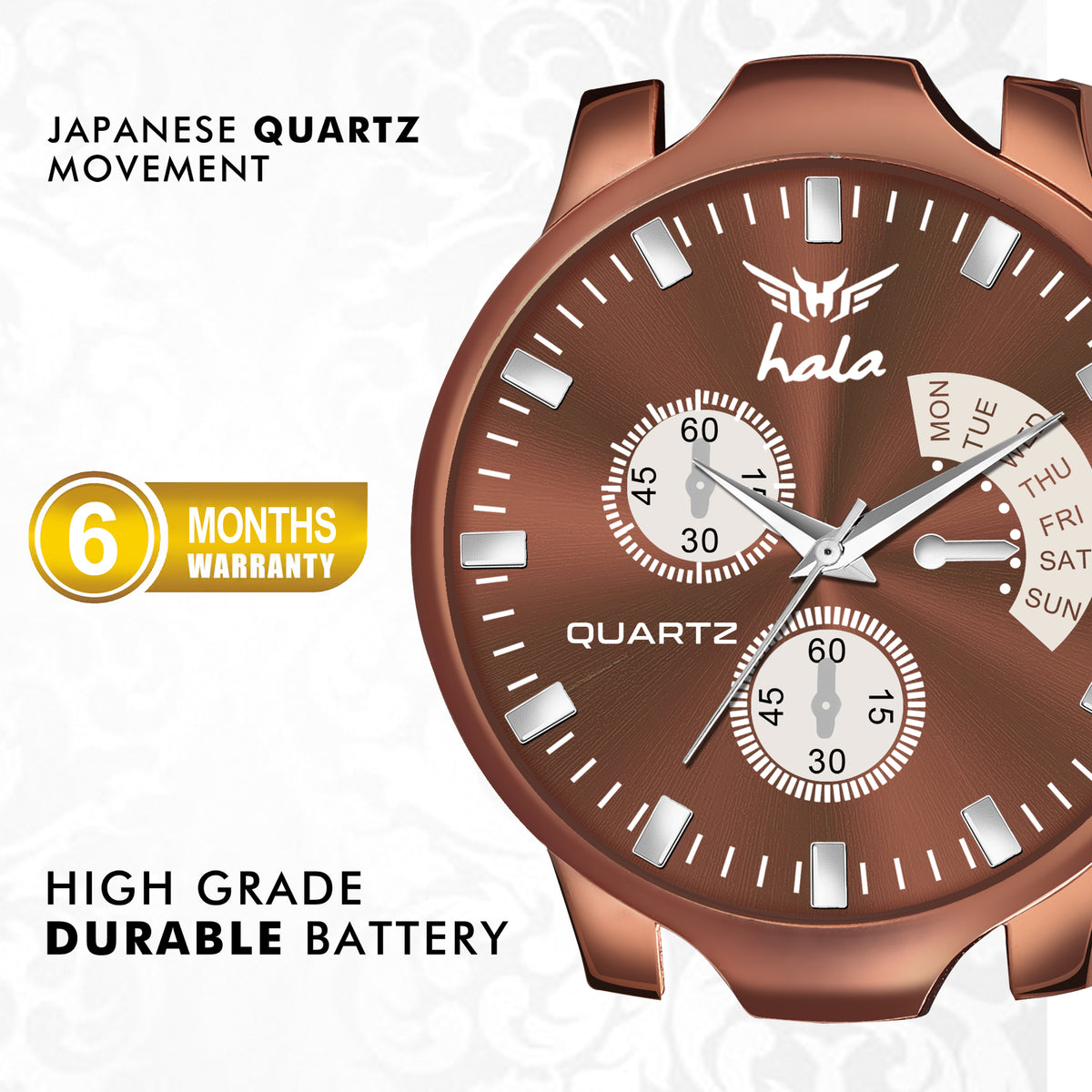Elite Gents With Self Adjustable chronograph Watch - 1041