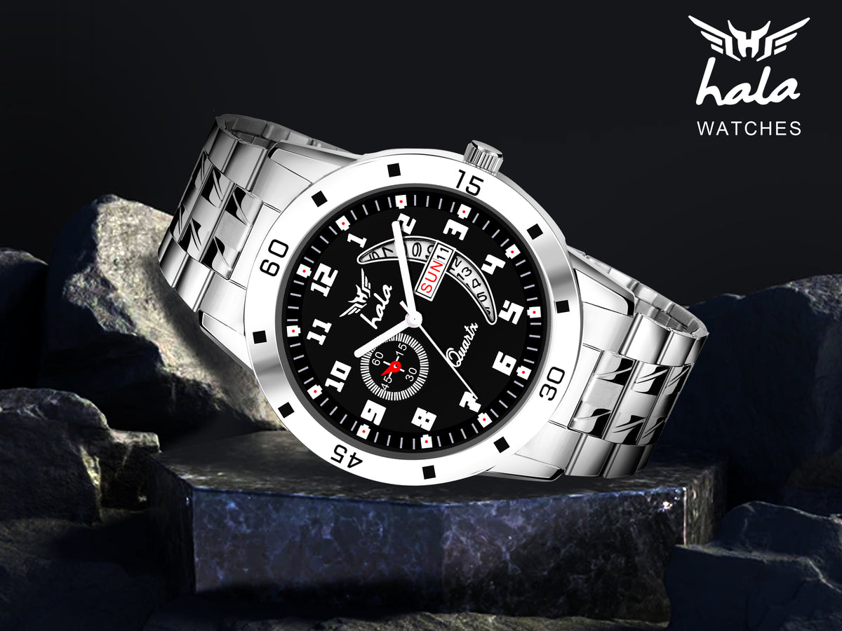 Analog Day & Date Function Stainless Steel For Men - 8188