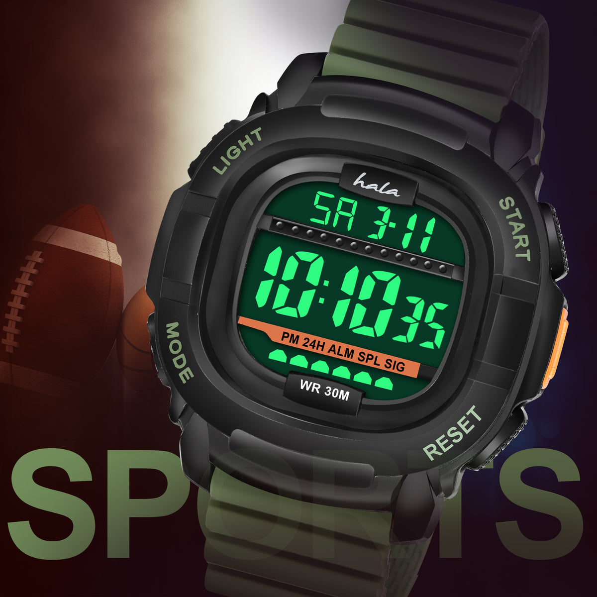 Lightweight Sports Wrist Watch For Men - 1050