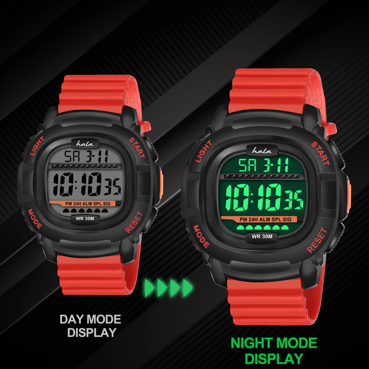 Lightweight Sports Wrist Watch For Men - 1050