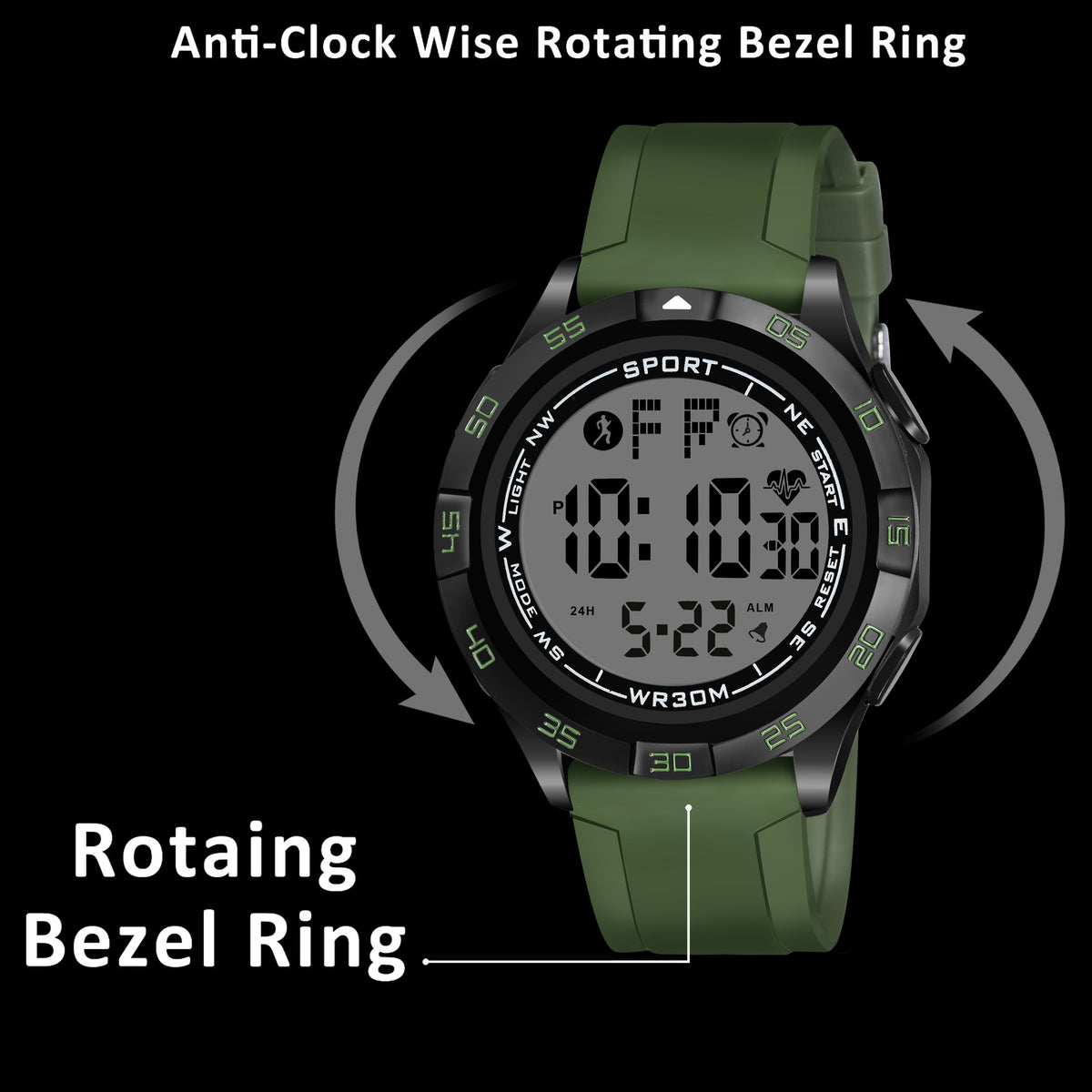 Night Forge Lightweight Sports Digital Watch - 1194
