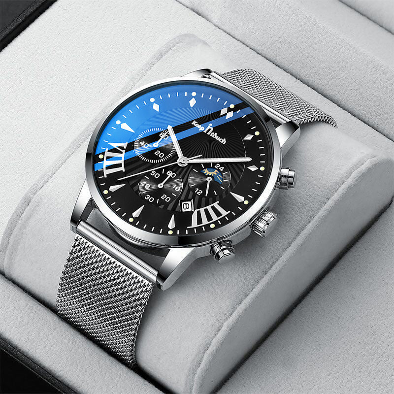 Keep In Touch Premium Analog KnT-1021 Quartz Watch for Men with Mesh Stainless Steel