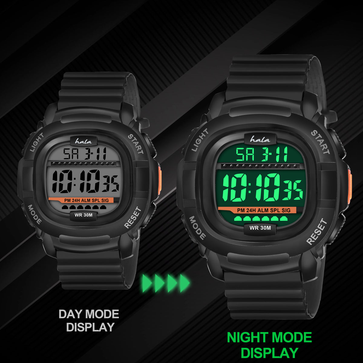 Lightweight Sports Wrist Watch For Men - 1050