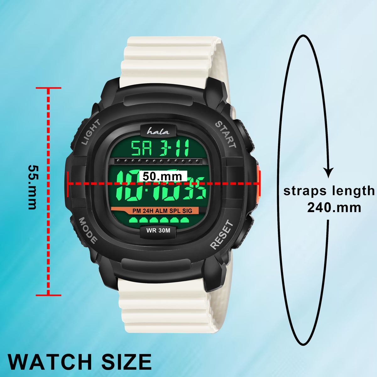Lightweight Sports Wrist Watch For Men - 1050
