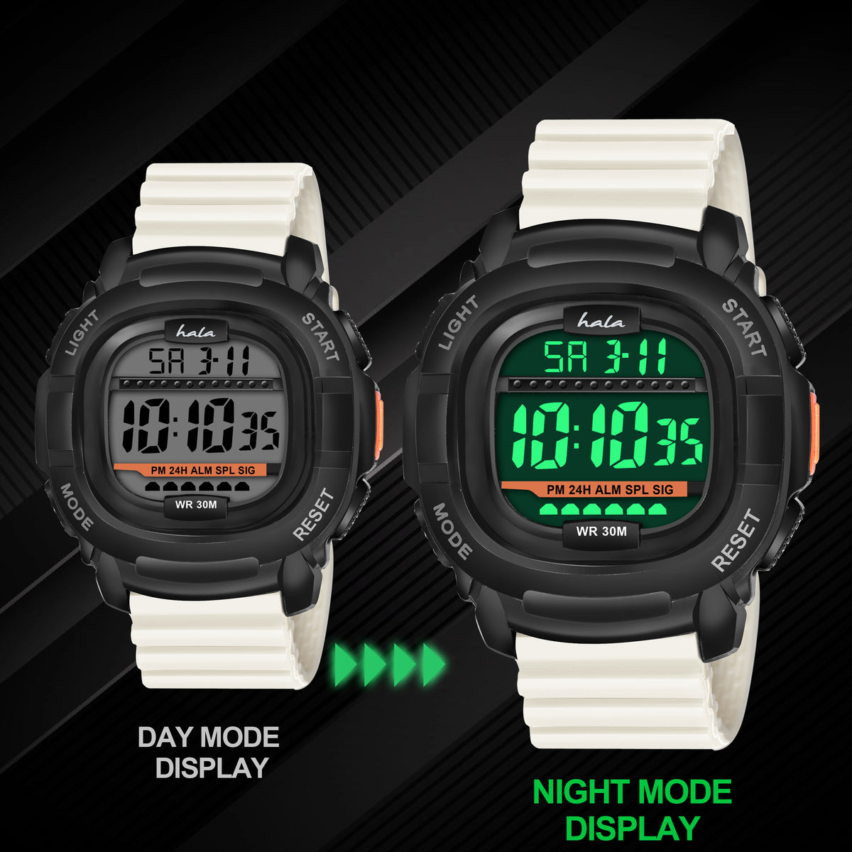 Lightweight Sports Wrist Watch For Men - 1050
