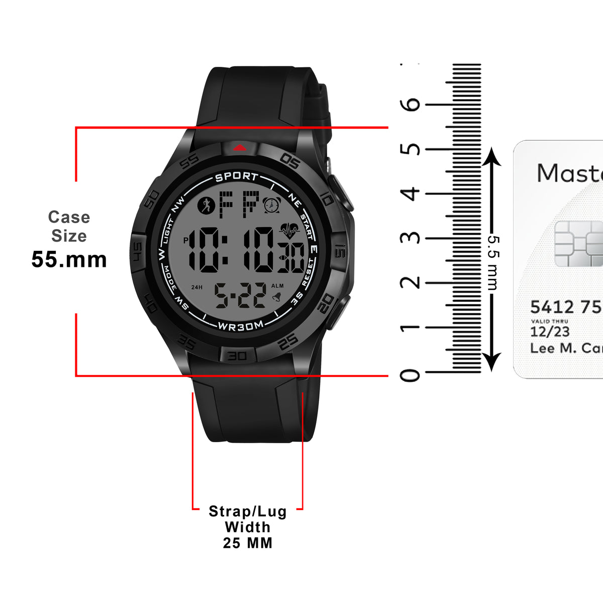 Night Forge Lightweight Sports Digital Watch - 1194