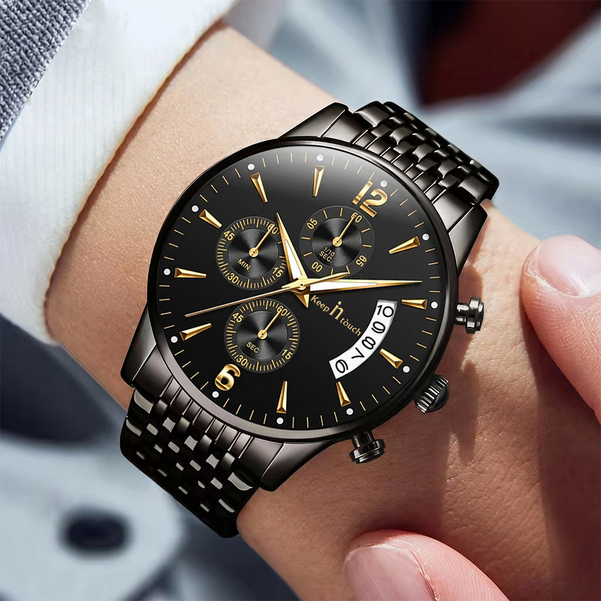 Keep n Touch Analog Watch - For Men KnT-1020-Steel-Chronograph