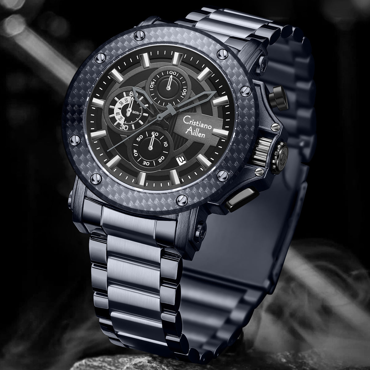 Waterproof Luxury Chronograph Watch For Men - 9842