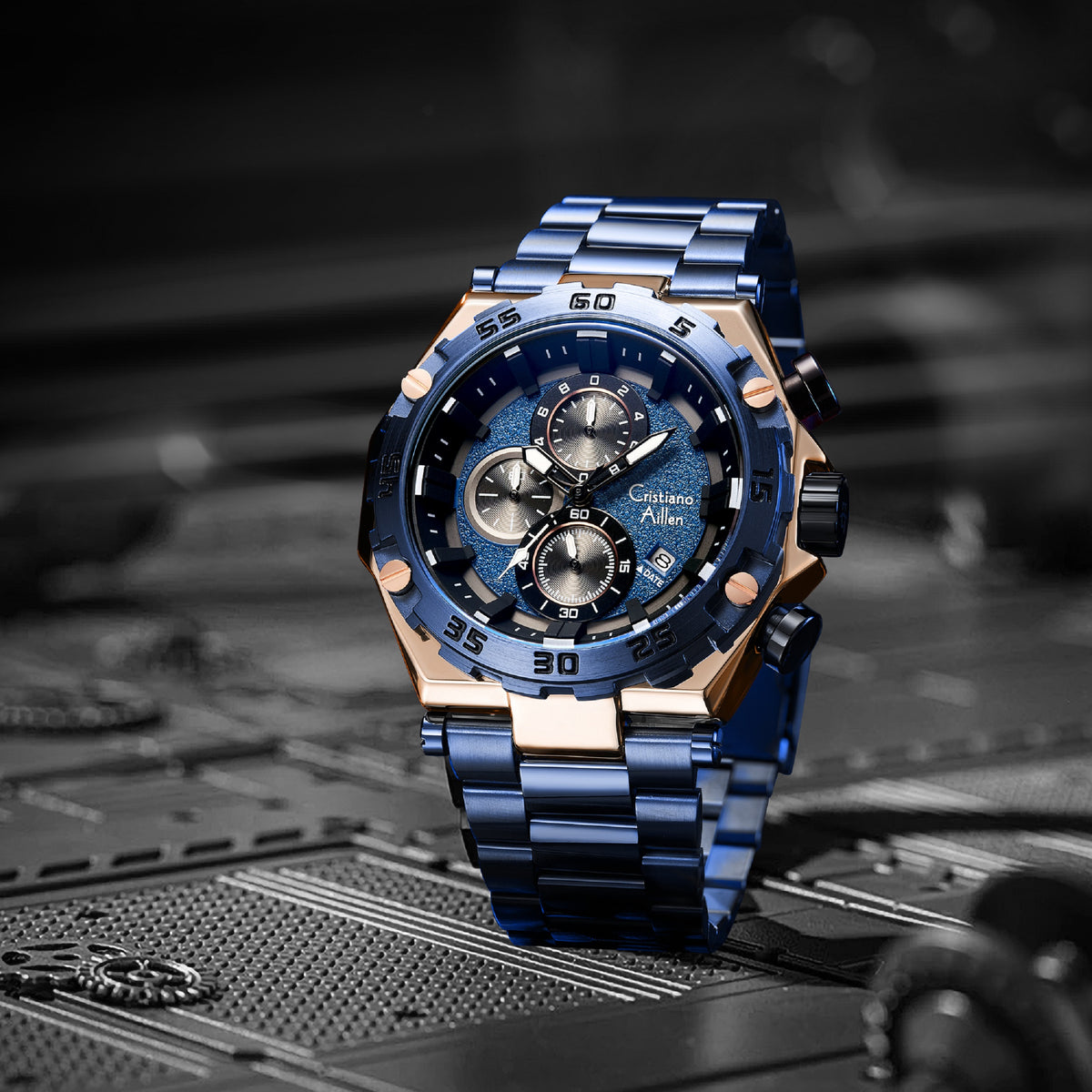 Luxury Business Multifunction Chrono Watch For Men - 9840