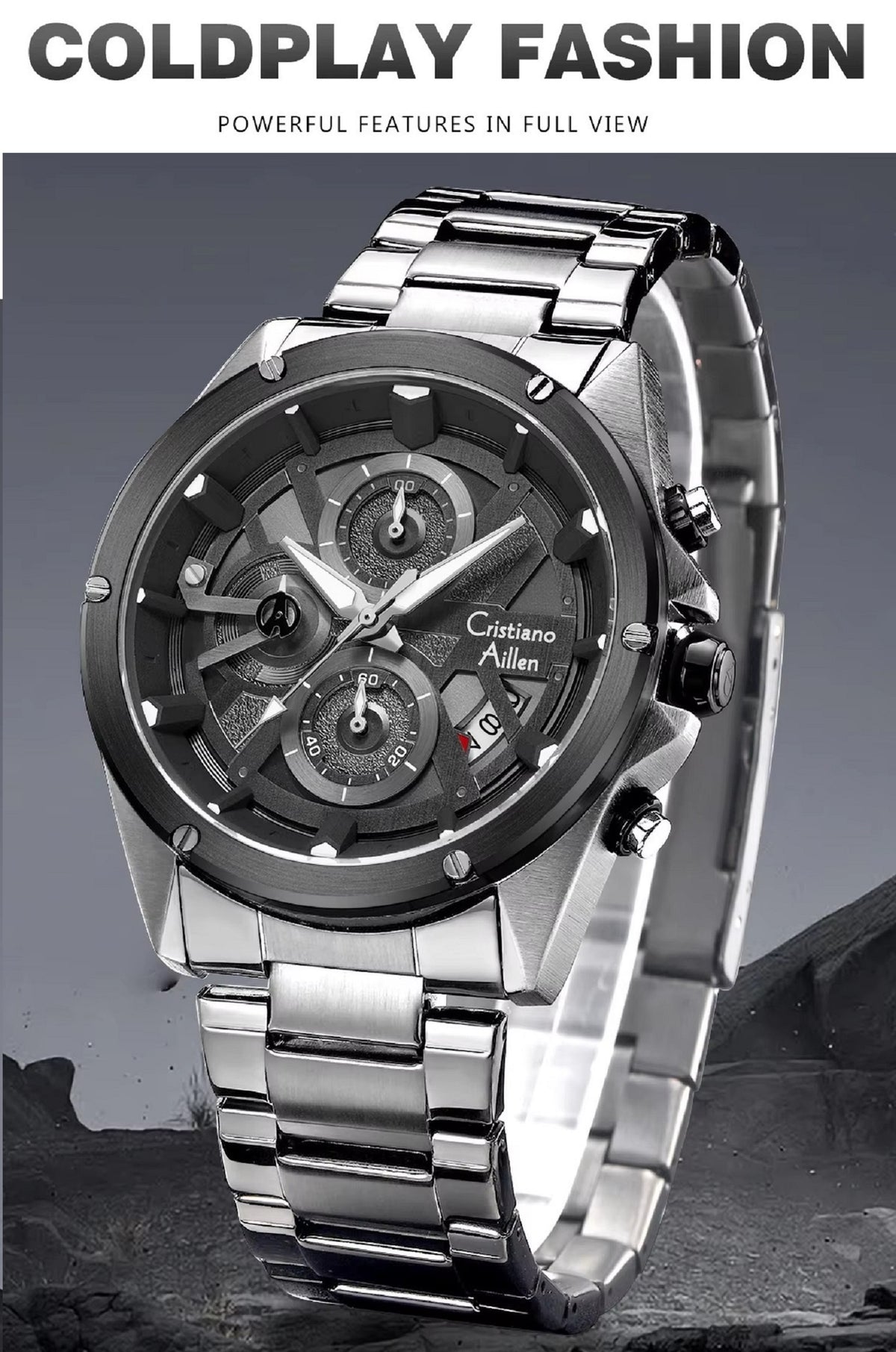 Luxury Chrono Waterproof Business Watch - 8895