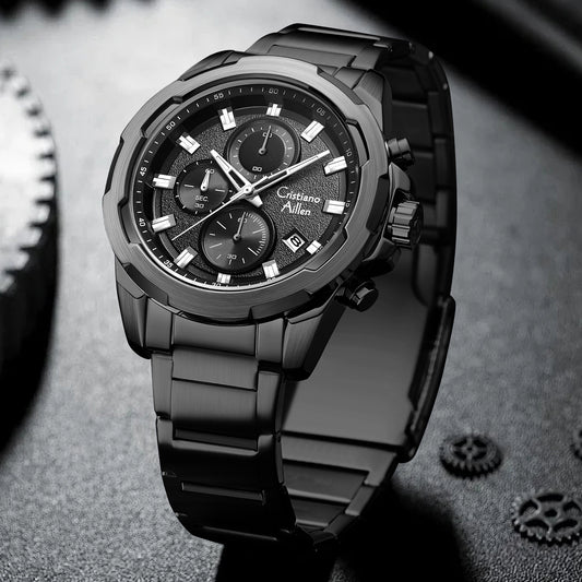 Luxury Waterproof Chrono Oversized Watch - 8888