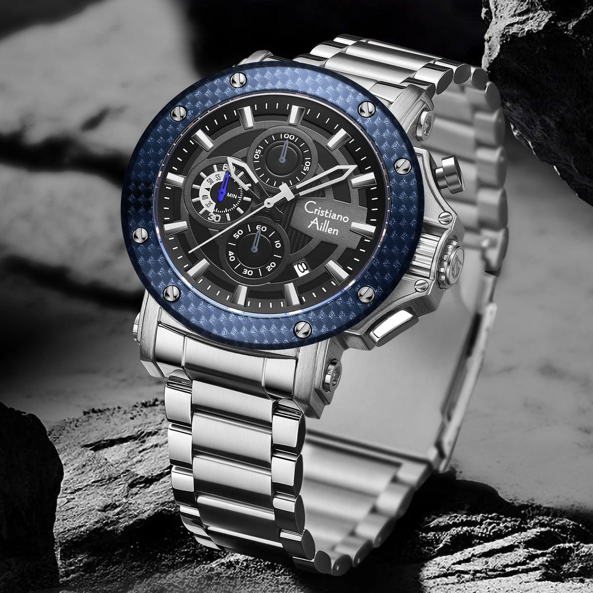 Waterproof Luxury Chronograph Watch For Men - 9842