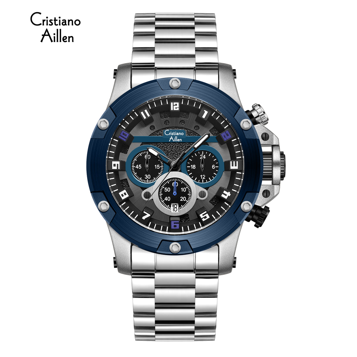 Multifunction Luxury Business Chrono Date Watch For Men - 9838