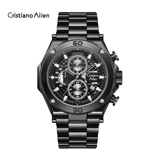Oversized Luxury Waterproof Chrono Watch For Men - 9839