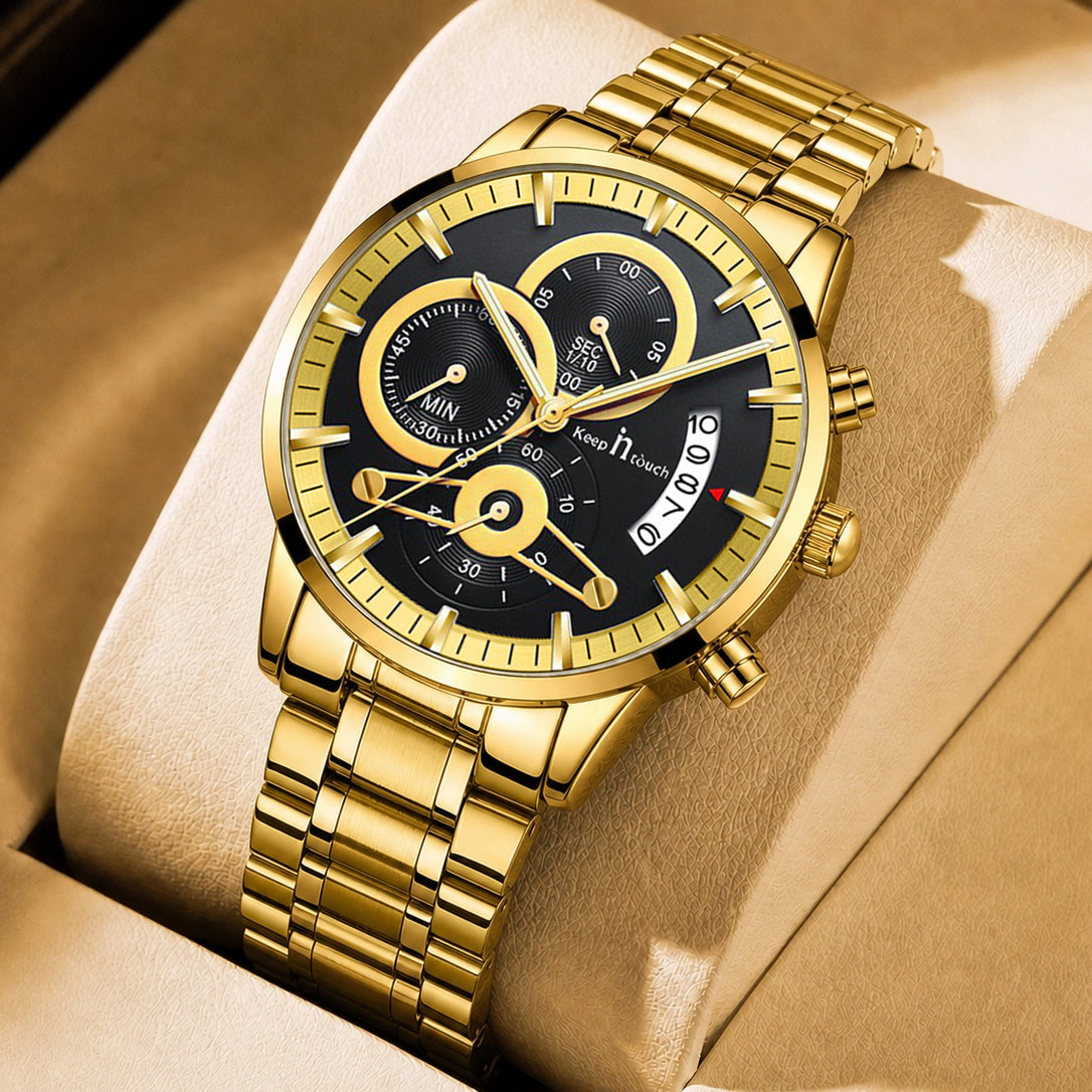 Keep n Touch Premium Moonphase Chronograph Series - For Men KnT-1025 Stainless Steel-Watch
