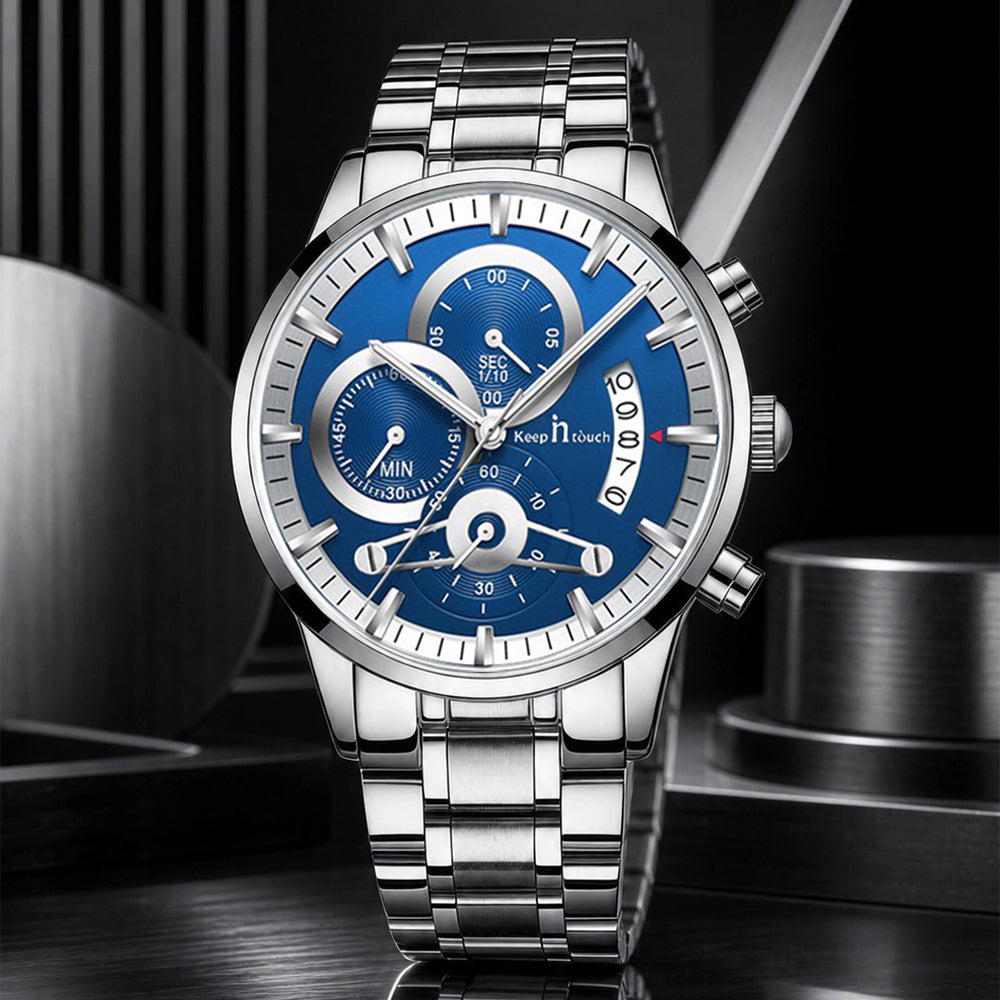 Keep n Touch Premium Moonphase Chronograph Series - For Men KnT-1025 Stainless Steel-Watch