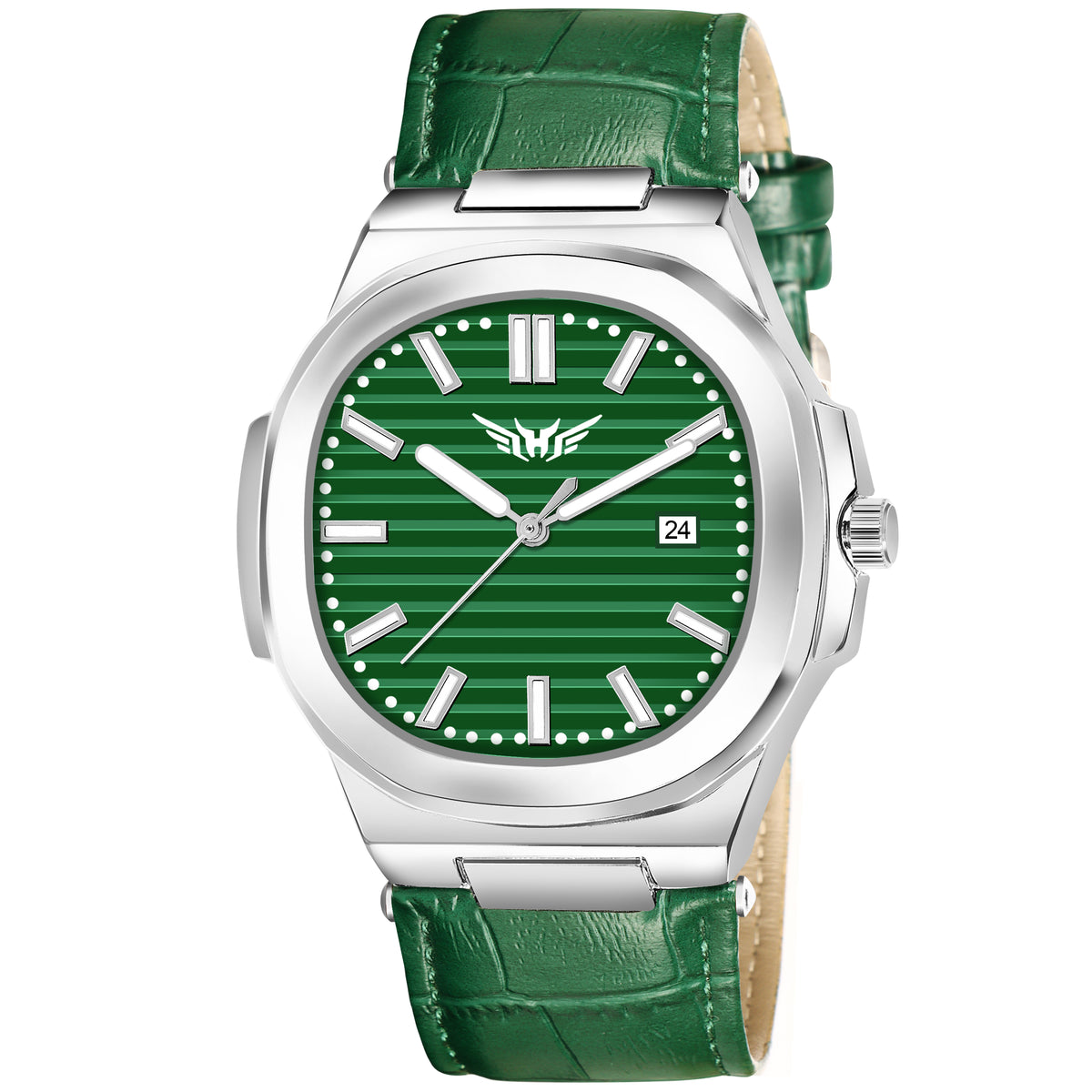 Analog Genuine Leather With Date Watch For Men - 3100