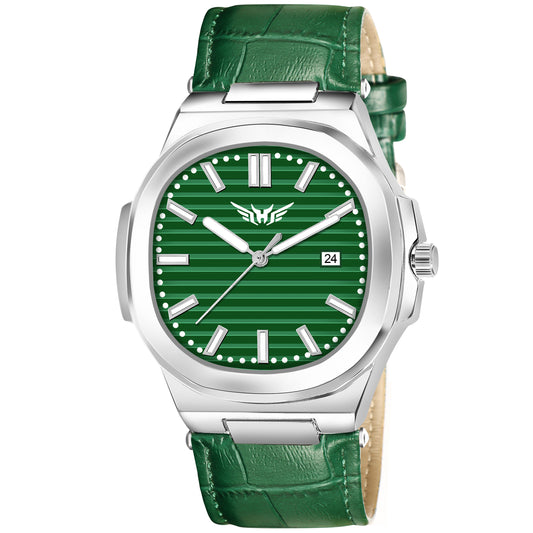 Analog Genuine Leather With Date Watch For Men - 3100
