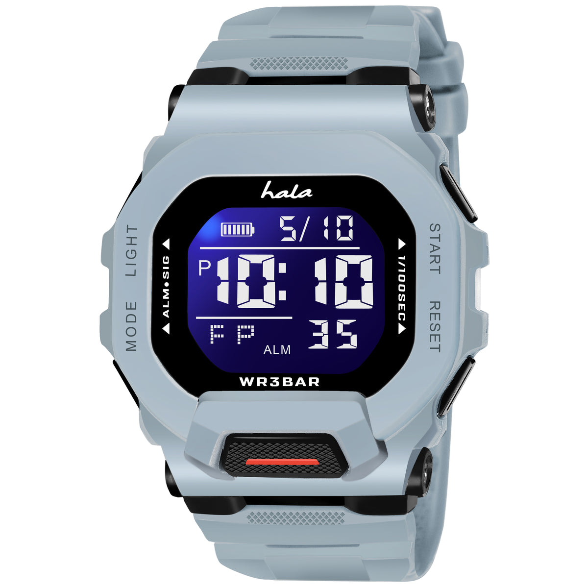 Premium Multi Function Hybrid Square Dial Watch - 1035